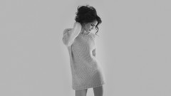 Woman brunettes sweaters sweater dress