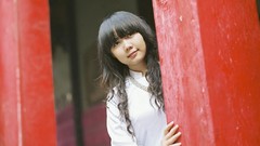 Woman brunettes vietnamese ao dai