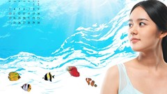 Woman Calendar asians Korean Han Ga In