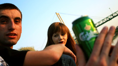 Woman carlsberg beers