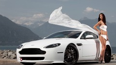 Woman cars Aston Martin