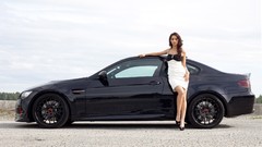 Woman cars bmw m3 girls with cars BMW E92
