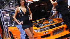Woman cars carshow