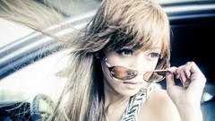 Woman cars Chinese sunglasses blondes asians girls with cars 