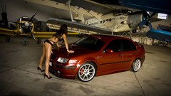 Woman cars girls with