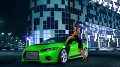 Woman cars green cars Mitsubishi Eclipse GT