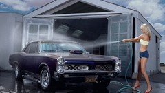 Woman cars pontiac gto carwash triple x