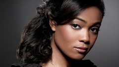 Woman Celebrity Actress ponytails black hair black people grey 