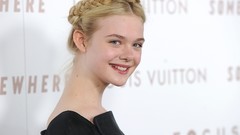 Woman Celebrity Actress smiling elle fanning long neck