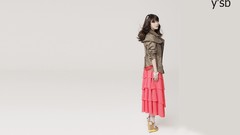 Woman Celebrity asians skirts brunettes singers bangs Korean 