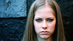Woman Celebrity Avril Lavigne faces blondes blue eyes singers 