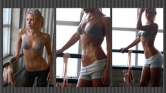 Woman Celebrity ballet toned Nicky Whelan