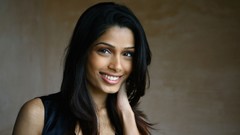 Woman Celebrity brown eyes brunettes freida pinto portraits