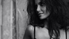 Woman Celebrity faces brunettes padma lakshmi grayscale