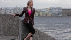 Woman Celebrity outdoors blondes Barbara D Stunning18 Magazine