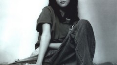 Woman Celebrity sitting monochrome Actress asians bangs black 