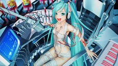 Woman chairs blood Anime piano Computers emotions bandages 