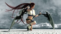 Woman Characters Swords heavenly sword redheads deserts