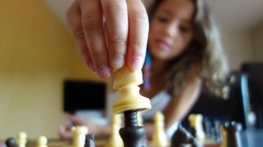 Woman chess Objects fingernails depth of field