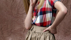 Woman children blondes elle fanning long neck