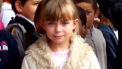 Woman children blue eyes school days dother