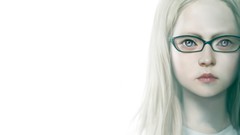 Woman children glasses white background faces artwork jason 