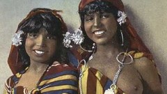 Woman children paintings north african postcards artwork kinder