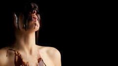 Woman chocolate covered