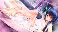 Woman cityscapes ecchi blue