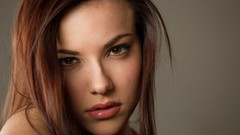 Woman close-up brunettes Elizabeth Marx Babes magazine