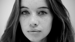 Woman close-up Celebrity faces monochrome Actress brunettes 