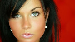 Woman close-up faces brunettes viktoria