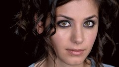 Woman close-up faces long hair brown eyes brunettes katie melua