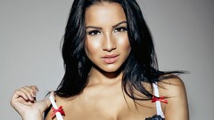 Woman close-up lingerie brunettes Lacey Banghard