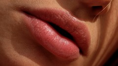 Woman close-up lips blondes Digital Desire magazine Heather 