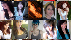 Woman collage self shot