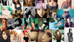 Woman collage self shot