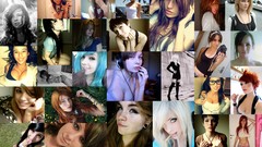 Woman collage self shot