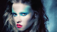 Woman colors November models black hair grayscale Lara Stone