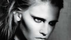 Woman colors November models black hair grayscale Lara Stone