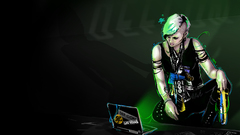 Woman Computers geek hacking