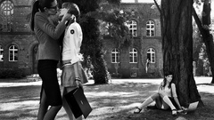 Woman Computers uniforms stockings