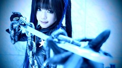 Woman cosplay black rock