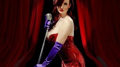 Woman cosplay Jessica Rabbit Samantha Samam