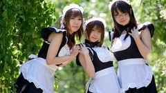 Woman cosplay maids Japanese