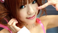 Woman cosplay pink sweets