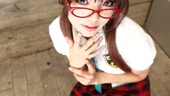 Woman cosplay school uniforms