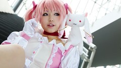 Woman cosplay skirts pink