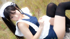 Woman cosplay stockings teen