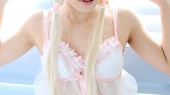 Woman cosplay white chobits